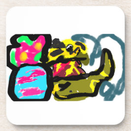 Goldene Retriever und Frühjahr Getränkeuntersetzer