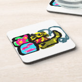 Goldene Retriever und Frühjahr Getränkeuntersetzer (Linke Seite)