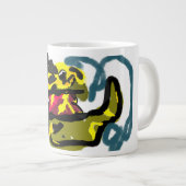 Goldene Retriever und Frühjahr Jumbo-Tasse (Vorderseite Rechts)