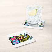 Goldene Retriever und Frühjahr Rechteckiger Pappuntersetzer (Vor Ort)