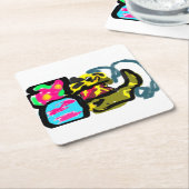 Goldene Retriever und Frühjahr Rechteckiger Pappuntersetzer (angewinkelt)