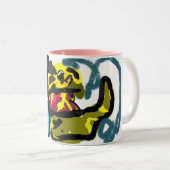 Goldene Retriever und Frühjahr Zweifarbige Tasse (VorderseiteRechts)