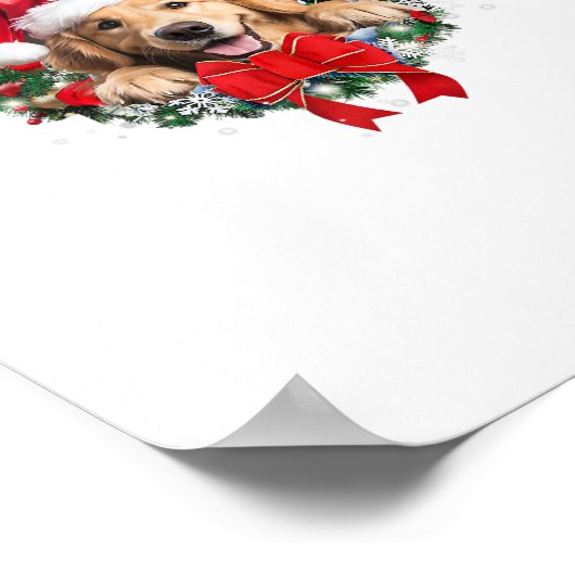 Goldene Retriever Weihnachtsfeier Dekoration Weihn (Ecke)