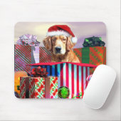 Goldene Retriever Weihnachtsüberraschung Mousepad (Mit Mouse)