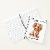 Goldene Retriever Welpe mit Blume Individuelle Nam Notizblock (Innenseite)