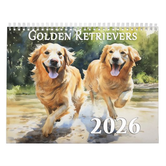 Goldene Retrievers 2026 Kalender (Titelbild)
