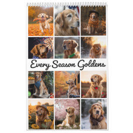 Goldene Retrievers für jede Jahreszeit Kalender