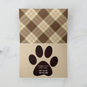 Goldene Retrika mit lustiger Maske auf Knochen Karte (Innenseite)