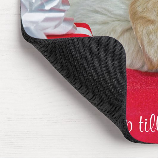 Goldene Retrika mit Weihnachtsgeschenk Mousepad (Ecke)