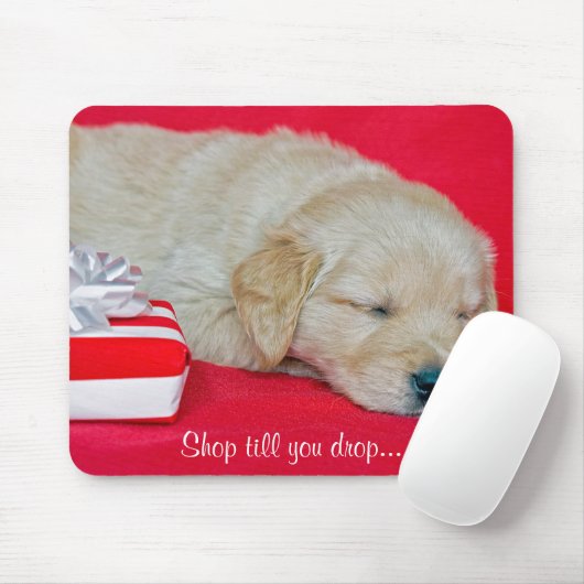 Goldene Retrika mit Weihnachtsgeschenk Mousepad (Mit Mouse)