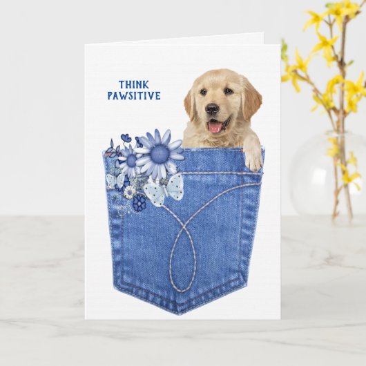 Goldene Retrika wird gesund Karte (Gelbe Blume)