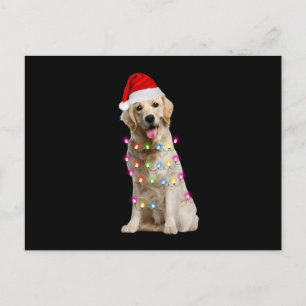 Goldene Retrique mit Weihnachten Postkarte