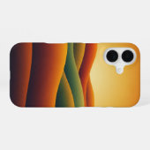 Goldene Retro-Hügel iPhone 16 Hülle (Rückseite (Horizontal))