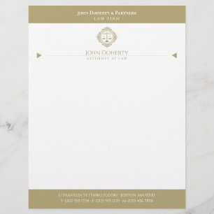 Goldene Retro Waage der Justiz Professionell Briefbogen