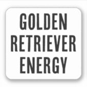 Goldene Retroenergie Aufkleber (Vorderseite)