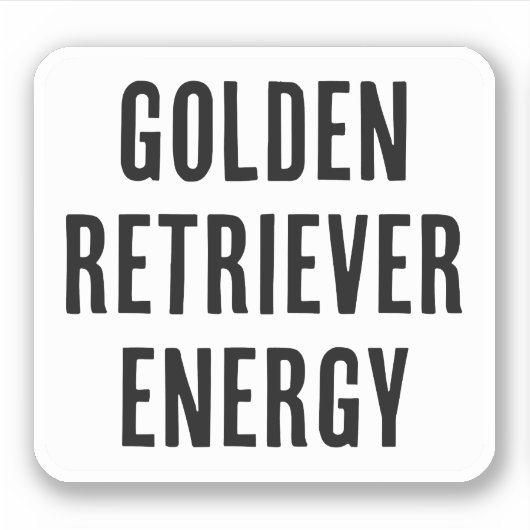 Goldene Retroenergie Aufkleber (Vorderseite)