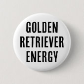 Goldene Retroenergie Button (Vorderseite)