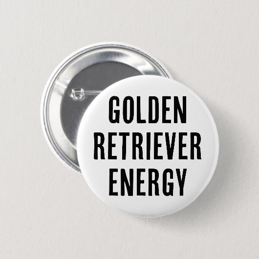 Goldene Retroenergie Button (Vorne & Hinten)