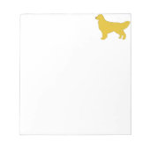 goldene Retrofarbe Silhouette Notizblock (Vorderseite)