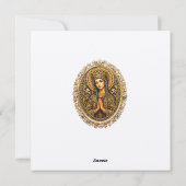 Goldene Reverenz Jungfrau Mary Feiertagskarte (Rückseite)