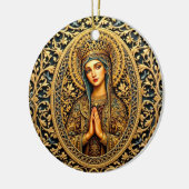 Goldene Reverenz Jungfrau Mary Keramik Ornament (Links)