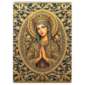 Goldene Reverenz Jungfrau Mary Klemmbrett (Rückseite)