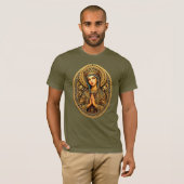 Goldene Reverenz Jungfrau Mary T-Shirt (Vorne ganz)