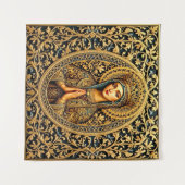 Goldene Reverenz Jungfrau Mary Wandteppich (Vorderseite (Horizontal))