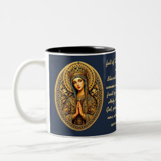 Goldene Reverenz Jungfrau Mary Zweifarbige Tasse