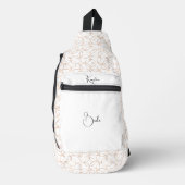 Goldene Ringe auf weißer Hochzeit Crossbody Bag (Vorderseite)