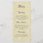 Goldene Ringe mit Kreuz, elegante Christliche Lieb Menükarte (Vorderseite)