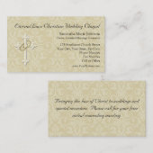 Goldene Ringe mit Kreuz, elegante Christliche Lieb Visitenkarte (Vorne/Hinten)