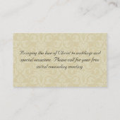 Goldene Ringe mit Kreuz, elegante Christliche Lieb Visitenkarte (Rückseite)