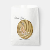 Goldene Rippeleffekte & Rose Blätter Geschenktütchen (Vorderseite)