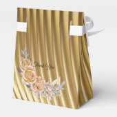 Goldene Rippeleffekte und Rose Geschenkschachtel (Rückseite)