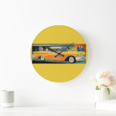 Goldene Rocket 88 Oldsmobile der 1950er Jahre Große Wanduhr (Zuhause)