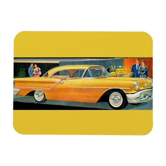 Goldene Rocket 88 Oldsmobile der 1950er Jahre Magnet (Horizontal)