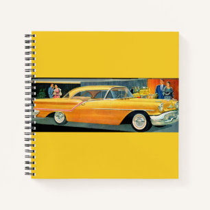 Goldene Rocket 88 Oldsmobile der 1950er Jahre Notizblock