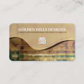 Goldene Rolling Hills mit Logo (Packung mit 25) Telefonnummerkarte (Vorderseite)