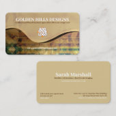 Goldene Rolling Hills mit Logo (Packung mit 25) Telefonnummerkarte (Vorne/Hinten)