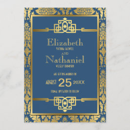 Goldene Romantik der 20er Jahre Art Déco Save the  Date