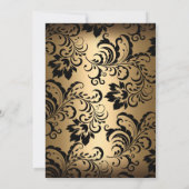 Goldene romantische Herzlobby-Party - Einladung (Rückseite)