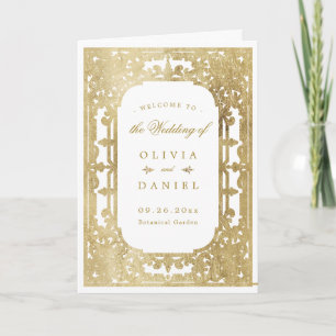Goldene romantische verzierte Hochzeit Programm