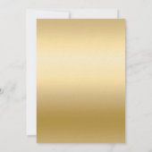 Goldene Rosa Blumen Luxus 50. Geburtstag Einladung (Rückseite)