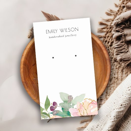 Goldene Rosa Blütenstrophe Visitenkarte