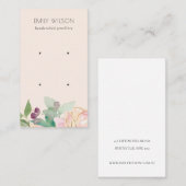 Goldene Rosa Blütenstrophe Visitenkarte (Vorne/Hinten)