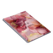 Goldene Rosa Burgund Notizblock (Rechte Seite)