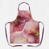 Goldene Rosa Burgund Schürze (Vorderseite)