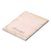 Goldene Rosa Confetti Notizblock (Rotiert)