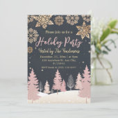 Goldene Rosa Feier Einladung (Stehend Vorderseite)